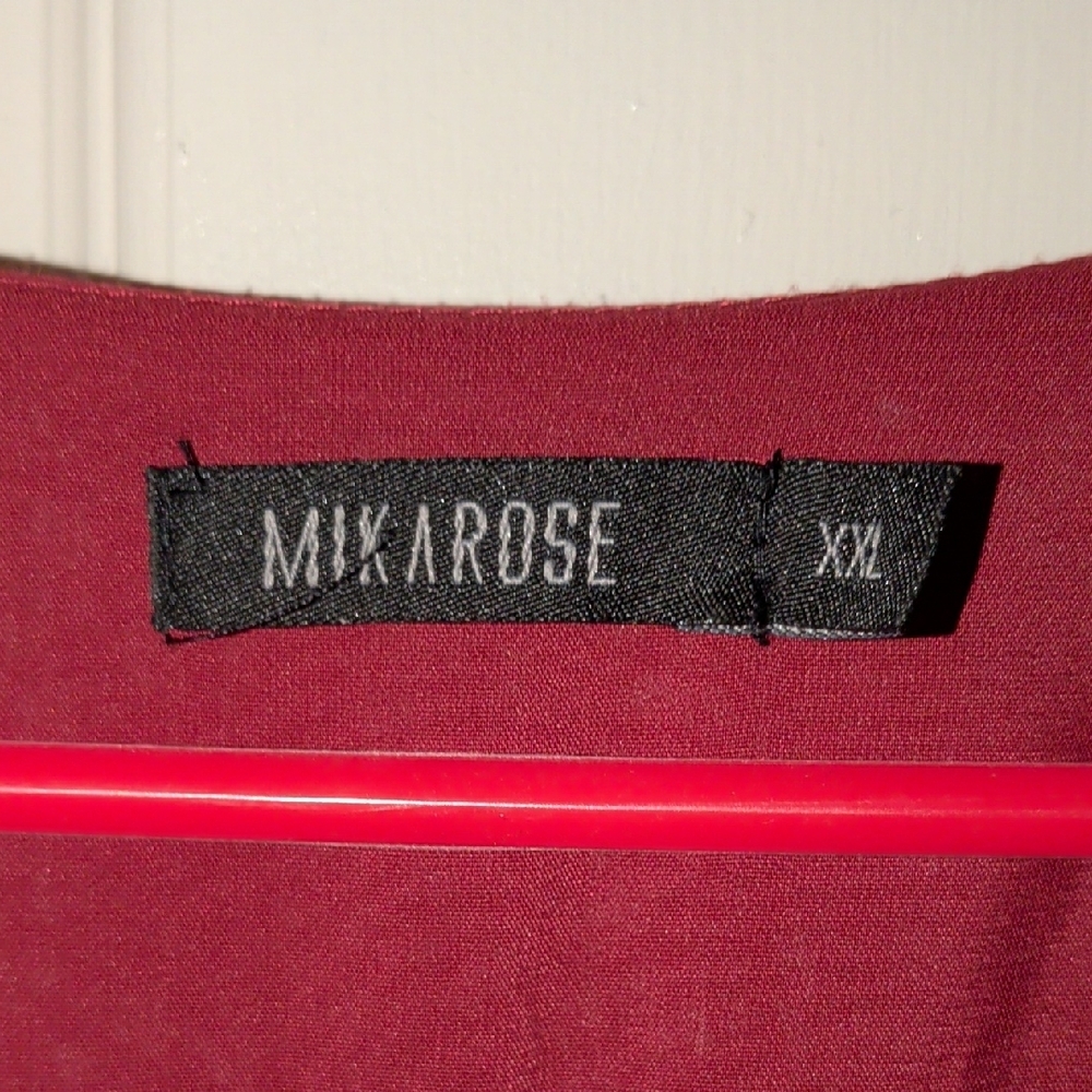 Mikarose Rust Floral V-Neck Tiered Maxi Dress - Picture 2 of 8
